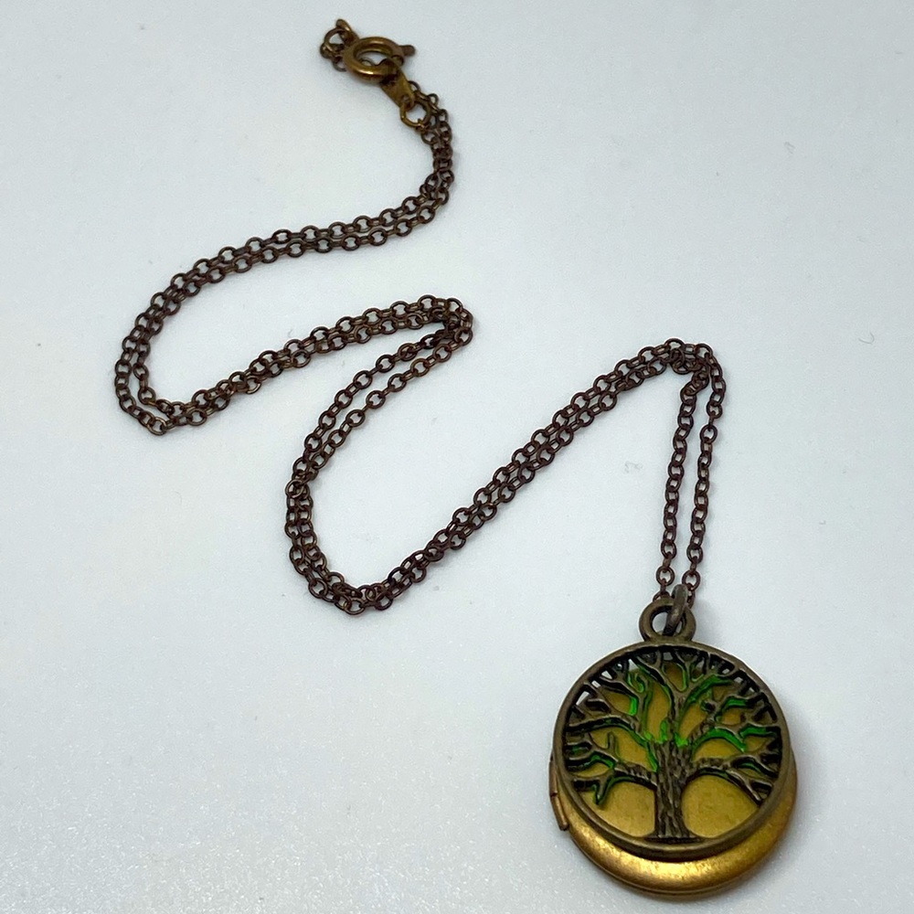Brass Tree of Life Locket - Picture 1 of 3